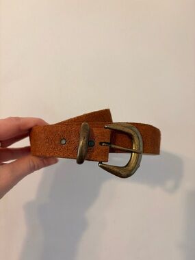Willow Ridge Vintage Genuine Suede Embossed Leather Belt
